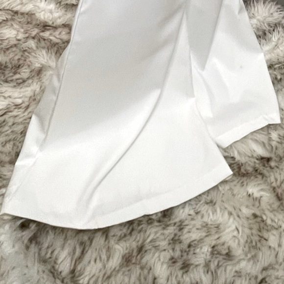 White One Sleeve Wide Leg Jumpsuit with front/back cutout - Picture 3 of 11